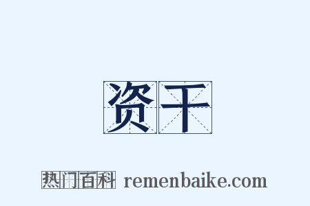 资干是什么意思的图片